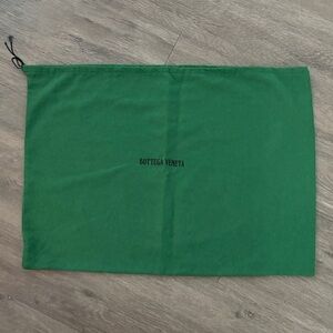 Bottega Veneta large 19” by 14” Emerald Green drawstring Pouch